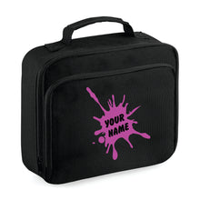 Load image into Gallery viewer, Personalised Splat Lunch Bag - Black