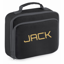 Load image into Gallery viewer, Personalised Lunch Bag - Black Name Only