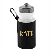 Load image into Gallery viewer, Personalised Black Water Bottle, Name Only