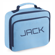 Load image into Gallery viewer, Personalised Lunch Bag - Sky Blue Name Only