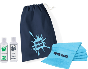 Navy Bag & Blue Towel Kit