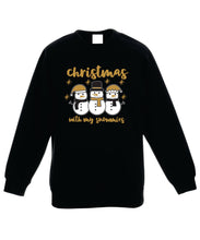 Load image into Gallery viewer, Kids Christmas Sweatshirt (Christmas with My Snowmies)