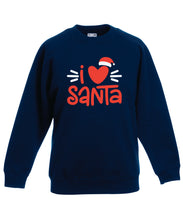 Load image into Gallery viewer, Kids Christmas Sweatshirt (I Love Santa)