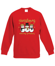 Load image into Gallery viewer, Kids Christmas Sweatshirt (Christmas with My Snowmies)