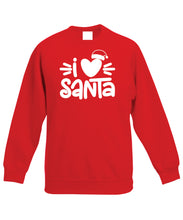 Load image into Gallery viewer, Kids Christmas Sweatshirt (I Love Santa)