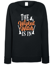 Load image into Gallery viewer, Women's "The Wicked Witch is In" Halloween Sweater