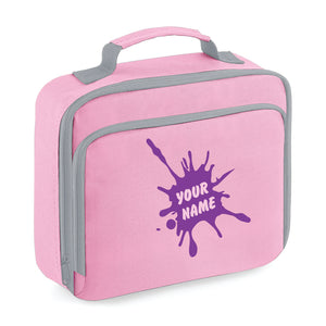 Personalised Splat Lunch Bag - Pink