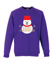 Load image into Gallery viewer, Kids Christmas Sweatshirt (Merry Christmas Snowman)
