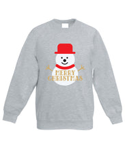 Load image into Gallery viewer, Kids Christmas Sweatshirt (Merry Christmas Snowman)