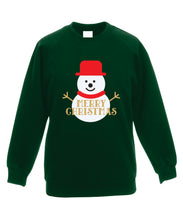 Load image into Gallery viewer, Kids Christmas Sweatshirt (Merry Christmas Snowman)