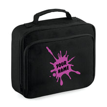 Load image into Gallery viewer, Personalised Splat Lunch Bag - Black
