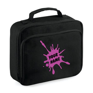 Personalised Splat Lunch Bag - Black