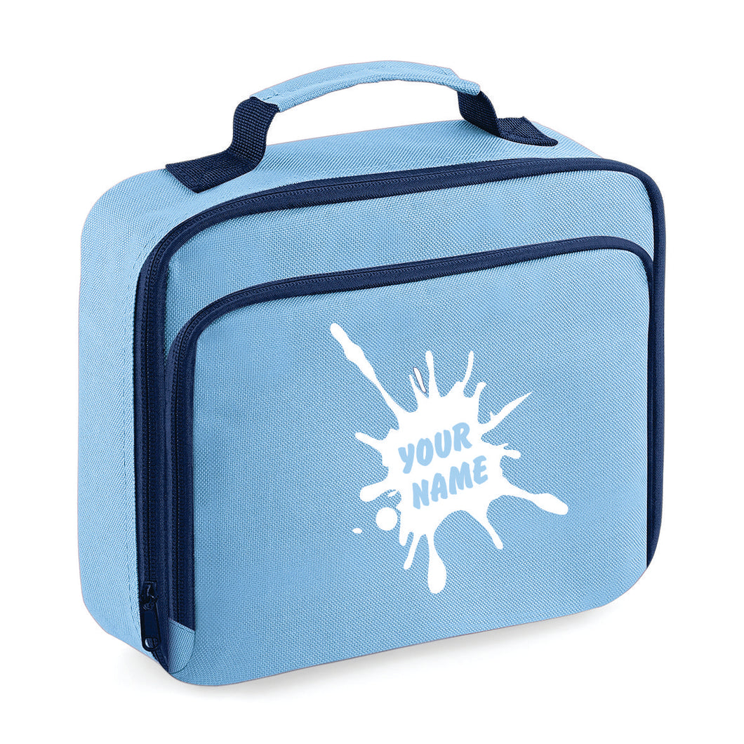 Personalised Splat Lunch Bag - Blue