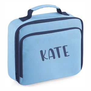 Personalised Lunch Bag - Sky Blue Name Only