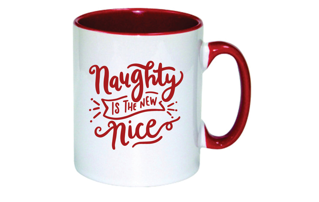 Personalised Christmas Mug (Naughty is New Nice)