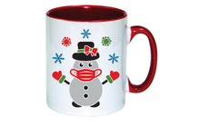 Load image into Gallery viewer, Personalised Christmas Mug (Masked Snowman)
