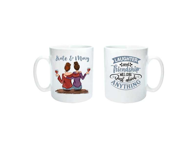 Personalised Friends and Laughter Friends Mug