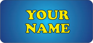 Funky Blue and Yellow Name Tags
