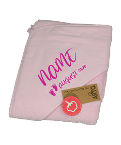 Baby Hooded Towel - Pink