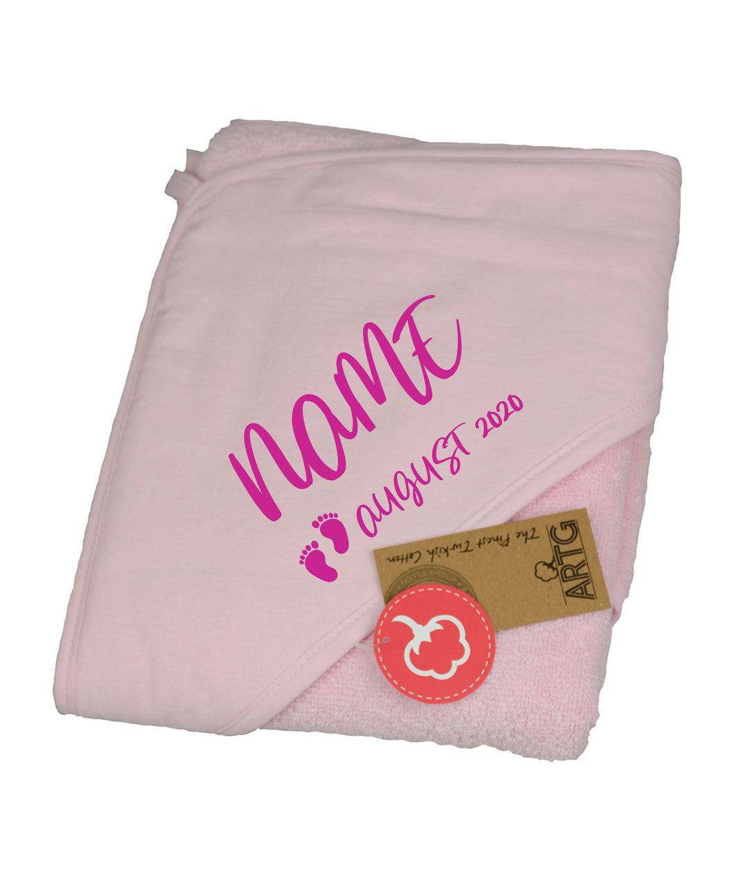 Baby Hooded Towel - Pink