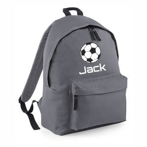 Charcoal Grey Football School Bag