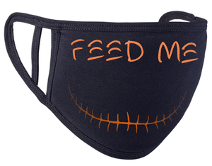 Halloween Face Covering in Black - Feed Me Design (Single Mask)