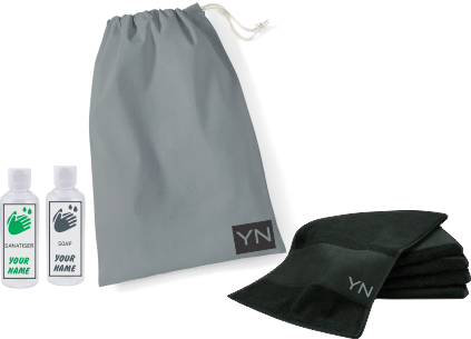 Older Kids Simple Grey Bag & Dark Graphite Grey Towel Kit