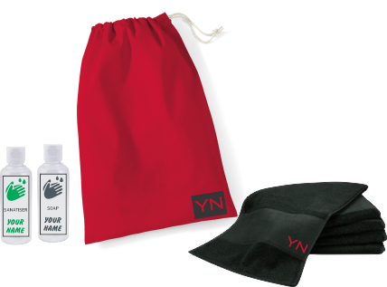 Older Kids Simple Red Bag & Dark Graphite Grey Towel Kit