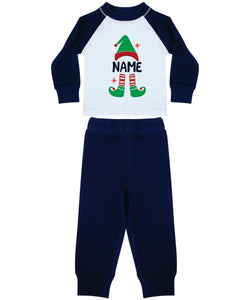 Kid's Christmas Pyjama Set (Plain Navy)