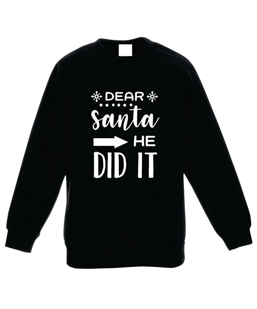Kids Christmas Sweatshirt (Dear Santa, He Did It)