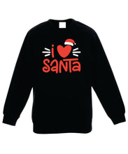 Load image into Gallery viewer, Kids Christmas Sweatshirt (I Love Santa)
