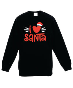 Kids Christmas Sweatshirt (I Love Santa)