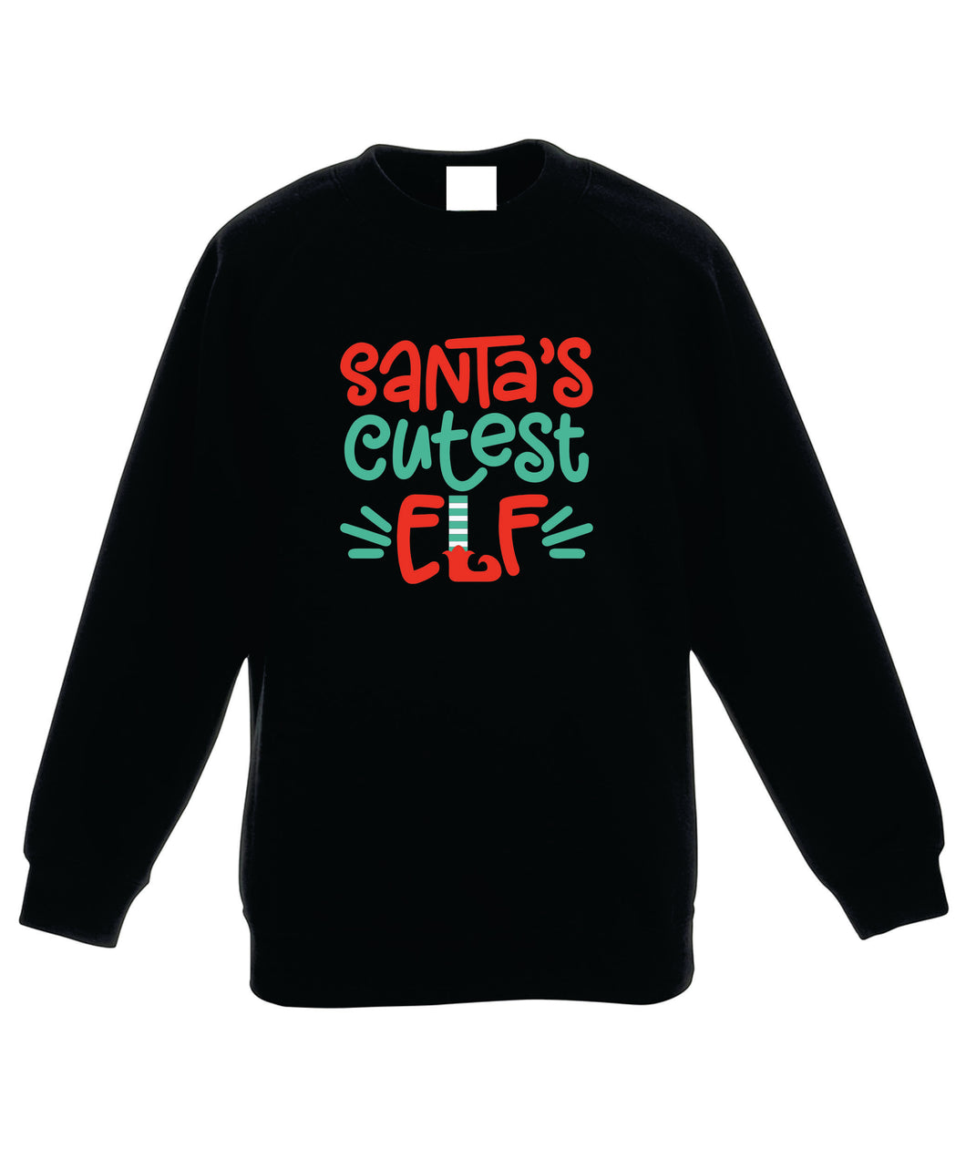 Kids Christmas Sweatshirt (Santa's Cutest Elf)