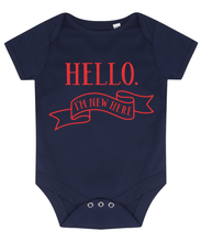 Load image into Gallery viewer, Hello, I&#39;m New Here Baby Vest
