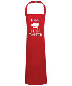 Kids Chief Taster Apron With Name