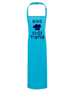 Kids Chief Taster Apron With Name