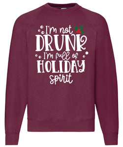 Men's Christmas Sweatshirt (I'm Not Drunk)