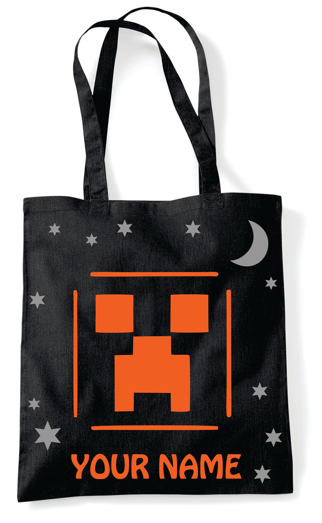 Minecraft-Like Pumpkin Personalised Halloween Bag