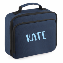 Load image into Gallery viewer, Personalised Lunch Bag - Navy Name Only
