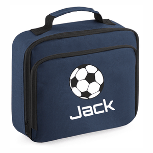 Personalised Football Lunch Bag - Navy