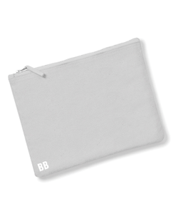 Personalised Zipped Pouch - Light Grey