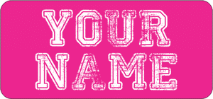 Funky Pink and White Name Tags