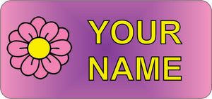 Pink Flower Name Tags