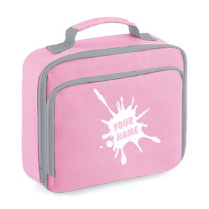 Personalised Splat Lunch Bag - Pink
