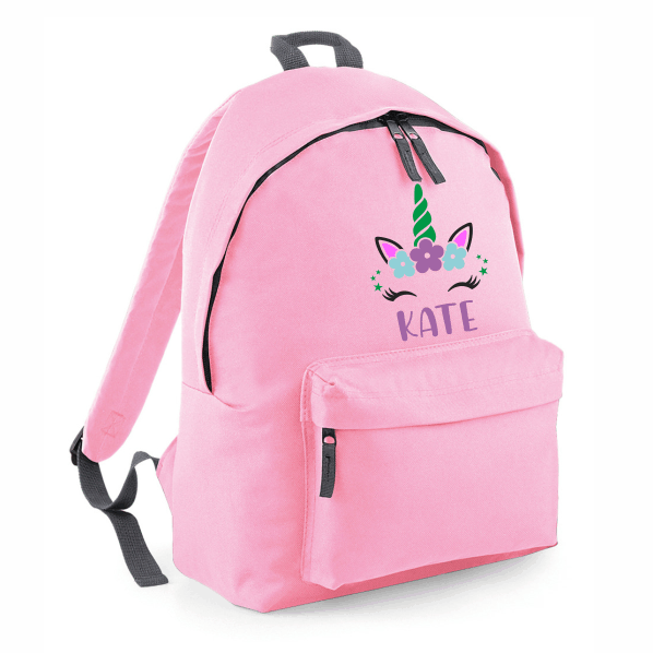 Light Pink Unicorn School Bag All Things Printed Shop