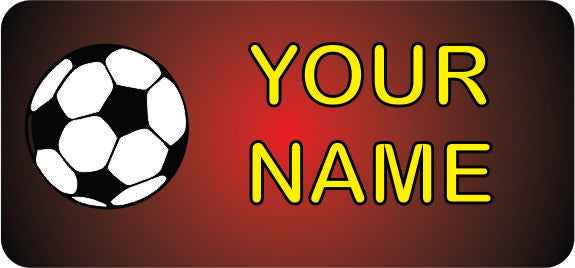 Red Football Name Tags