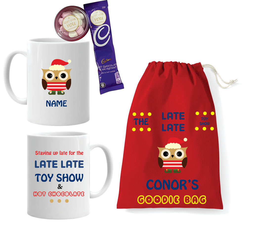 Late Late Toy Show Personalised Set (One Bag & One Mug) Red Design