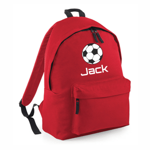 Red Football School Bag