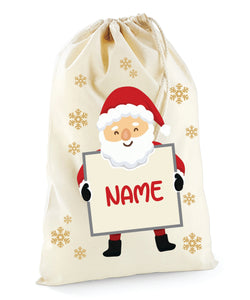 Santa / Gift Sack (Santa Design Natural)