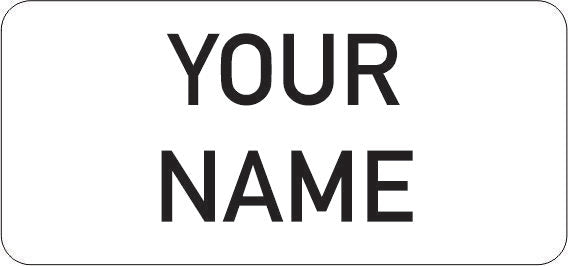 Functional White & Black Name Tags